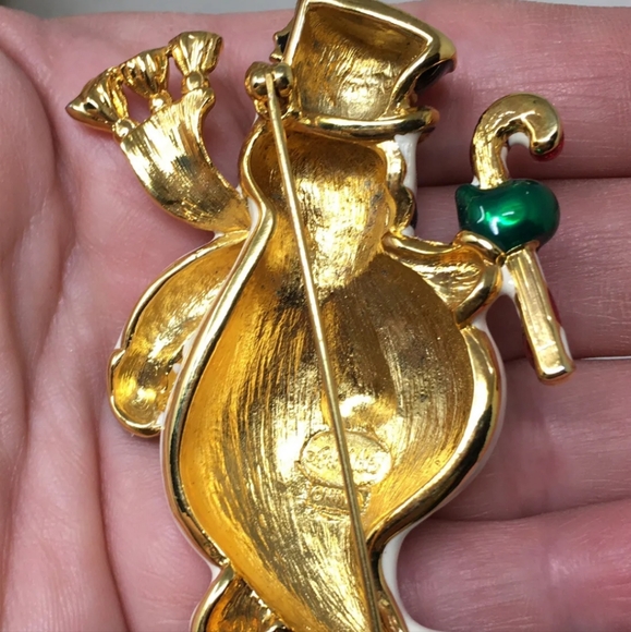 Bob Mackie Snowman Brooch Vintage - Picture 4 of 5